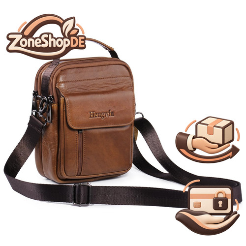Leder schultertaschen herren - leder,