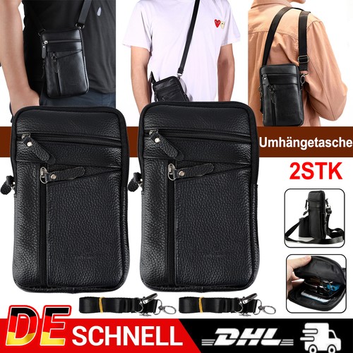 2stk leder handytasche herren - handytasche,