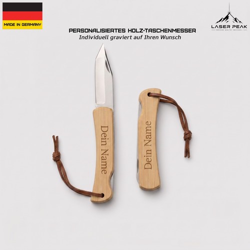 Taschenmesser holzgriff mit - taschenmesser,