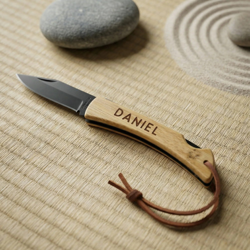 Taschenmesser black bamboo mit - taschenmesser,